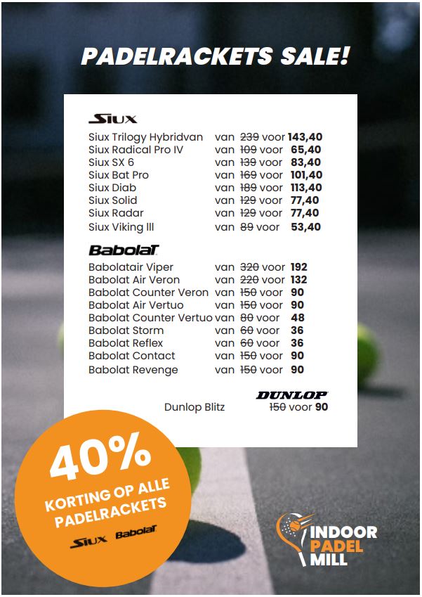 Padelrackets sale